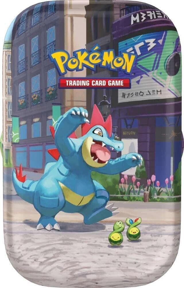 Lumiose City Mini Tin Feraligatr y Budew